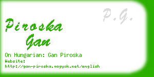 piroska gan business card